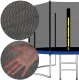 Osłona na sprężyny z siatką do trampoliny wewnętrzną 14FT 426/427/430cm niebieska UNIWERSALNY 10