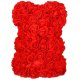 Springos Miś z płatków róż czerwony 25 cm rose bear z kokardką i lampkami LED biały ciepły UNIWERSALNY 13