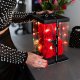 Springos Miś z płatków róż czerwony 25 cm rose bear z kokardką i lampkami LED biały ciepły UNIWERSALNY 20