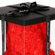 Springos Miś z płatków róż czerwony 25 cm rose bear z kokardką i lampkami LED biały ciepły UNIWERSALNY 8