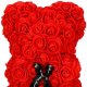Springos Miś z płatków róż czerwony 25 cm rose bear z kokardką i lampkami LED biały ciepły UNIWERSALNY 9