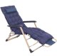 Leżaki ogrodowe 2 szt. składane fotele z poduszkami na balkon, taras granatowe UNIWERSALNY 7