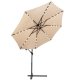 Springos Parasol ogrodowy z oświetleniem led na wysięgniku 300 cm składany na balkon, taras ecru UNIWERSALNY 17