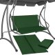 Materiał na siedzisko huśtawki ogrodowej 110 x 90 cm tkanina wodoodporna, ciemnozielona UNIWERSALNY 1