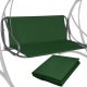 Materiał na siedzisko huśtawki ogrodowej 110 x 90 cm tkanina wodoodporna, ciemnozielona UNIWERSALNY 3