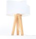 Lampa stołowa GEMSTONE biała/sosna BPS KONCEPT 2