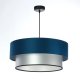 Lampa wisząca DOUBLE BLUE 60 granatowa/srebrna BPS KONCEPT 2