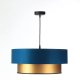 Lampa wisząca DOUBLE BLUE 50 granatowa/złota BPS KONCEPT 3