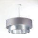 Lampa wisząca DOUBLE GRAY 50 szara/srebrna BPS KONCEPT 3