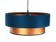 Lampa wisząca DOUBLE BLUE 40 granatowa/miedziana BPS KONCEPT 1