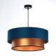 Lampa wisząca DOUBLE BLUE 40 granatowa/miedziana BPS KONCEPT 2