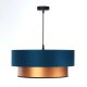 Lampa wisząca DOUBLE BLUE 40 granatowa/miedziana BPS KONCEPT 3