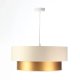 Lampa wisząca DOUBLE CREAM 60 kremowa/złota BPS KONCEPT 3