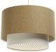 Lampa wisząca ERUTAN DOUBLE RATTAN 50 żółta/kremowa BPS KONCEPT 1