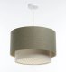 Lampa wisząca ERUTAN DOUBLE RATTAN 40 zielona/kremowa BPS KONCEPT 2