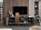 Meble Lindner Szafka RTV NAVA 2 160 grafit połysk/dąb artisan MEBLE LINDNER 4