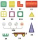 Klocki Magnetyczne Edukacyjne 3D Kreatywne 72 elementów 2