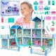 Domek dla Lalek Willa Plac Zabaw Umeblowany XXL 1