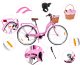 Rower Miejski MalTrack Citybike Dreamer 6-speed MILK PINK 28" + Koszyk 9