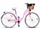 Rower Miejski MalTrack Citybike Dreamer 1-speed Pink 28" + Koszyk Niebieski 4