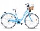 Rower Miejski MalTrack Citybike Dreamer 1s Light Blue 28" + Koszyk 2