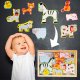Puzzle Drewniana Układanka Farma Zoo Zwierzęta Montessori Plansza Klocki 12
