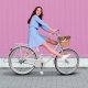 Rower Miejski MalTrack Citibike Urban Classic WHITE PINK  26" + Koszyk 7