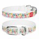 WAU DOG OBROŻA SKÓRA Z ADRESÓWKĄ QR       ``S`` 15mm/26-35cm BIAŁA W PĄCZKI 3