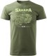 Koszulka motocyklowa z motocyklem BMW Sahara Legend męska khaki L 1
