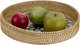 Taca dekoracyjna rattanowa 30cm Natural czarna okragła 1