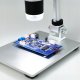 Mikroskop dla Elektronika Cyfrowy Techrebal x1200 12MP Mata Zestaw 6 Pęset 3