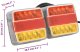 vidaXL Lampy LED do przyczepy, 2 szt., czerwone, 10,5x7,5x10 cm, 12 V 8