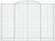 vidaXL Kosze gabionowe, 12 szt, 300x50x200/220cm, galwanizowane żelazo 3