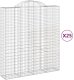 vidaXL Kosze gabionowe, 25 szt, 200x50x220/240cm, galwanizowane żelazo 1