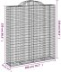 vidaXL Kosze gabionowe, 25 szt, 200x50x220/240cm, galwanizowane żelazo 5