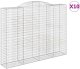 vidaXL Kosze gabionowe, 10 szt, 300x50x220/240cm, galwanizowane żelazo 2