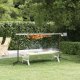 vidaXL Podstawa grillowa, srebrna, 118x42x30,5 cm, stal nierdzewna 1