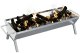 vidaXL Podstawa grillowa, srebrna, 118x42x30,5 cm, stal nierdzewna 2