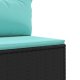 vidaXL vidaXL 11-cz. zestaw wypoczynkowy do ogrodu, poduszki czarny rattan PE 8