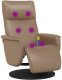 vidaXL Rozkładany fotel masujący z podnóżkiem, cappuccino, ekoskóra 7