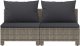 vidaXL 2-osobowa sofa ogrodowa z poduszkami, szara, polirattan 4