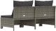 vidaXL 2-osobowa sofa ogrodowa z poduszkami, szara, polirattan 6