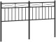 vidaXL Metalowe wezgłowie, czarne, 140 cm 1
