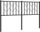 vidaXL Metalowe wezgłowie, czarne, 140 cm 1