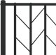 vidaXL Metalowe wezgłowie, czarne, 140 cm 5