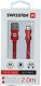 Data Cable Textile USB / Lightning 2.0 M Red 2
