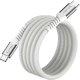 Kabel USB Nevox nevox USB-C zu USB-C Kabel 240W 1m magn. aufrollb. weiß 1