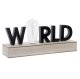 Dekoracja świetlna DKD Home Decor World Czarny Metal Drewno MDF 30 x 40 cm 34 x 8 x 16 cm 1