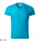 Slim Fit V-neck 146 - ADLER - Koszulka męska, 180 g/m2 - turkus L 1