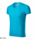 Slim Fit V-neck 146 - ADLER - Koszulka męska, 180 g/m2 - turkus L 2